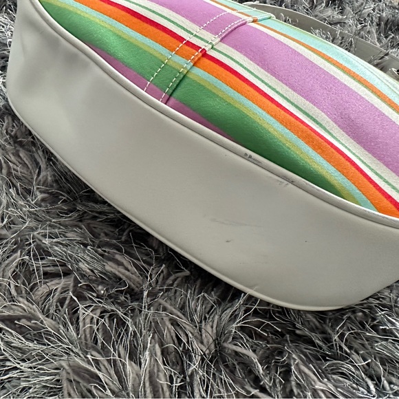 Coach Hamptons Multicolor Stripe Hobo Shoulder Bag - Picture 3 of 6